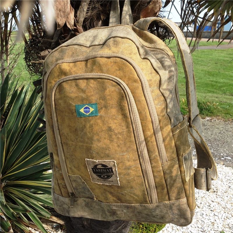 Recycled Tarp Canvas Backpack-Rucksack