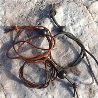 Woven Brown Leather Wind Strap