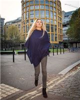 Navy Poncho