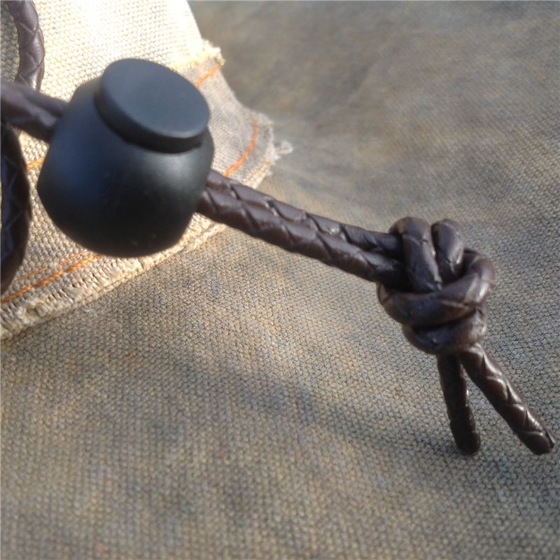 Woven Brown Leather Wind Strap
