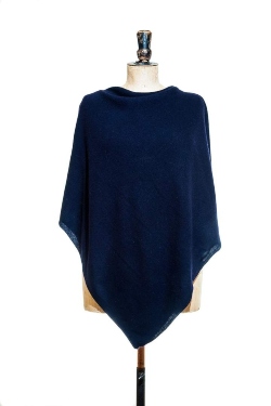 Navy Poncho Soft and warm